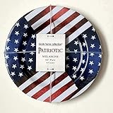 Patriotic Collection Melamine Plates - 8.5' | Red and Blue | Pack of 4