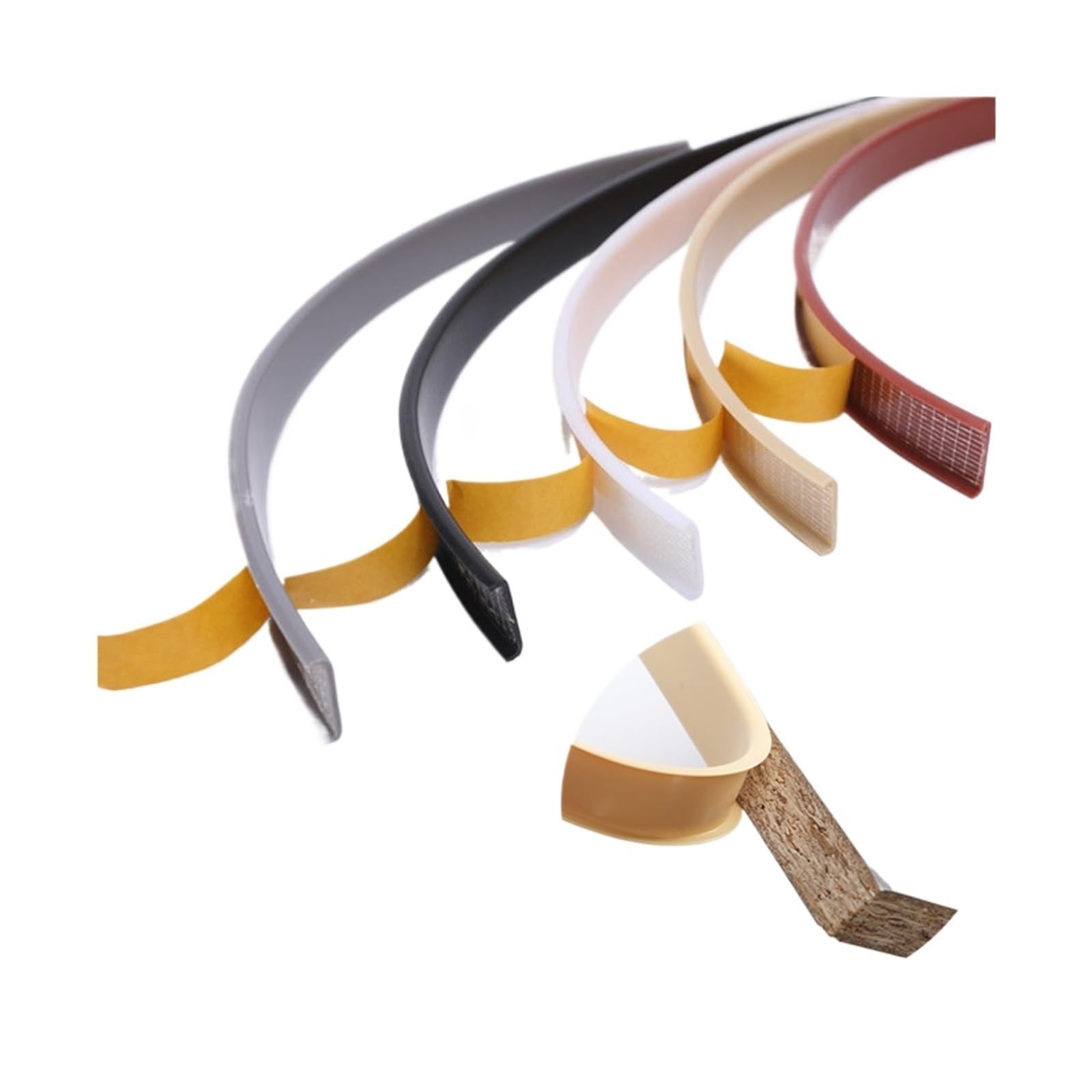 U Shape Edge Banding U Edge Banding Veneer Edging Furniture Soft PVC Edgeband 9MM -25MM Home White Beige Gray Black brown(White,10M,20mm)