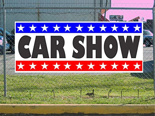 Car Show Banner Sign Stars & Stripes 2x5
