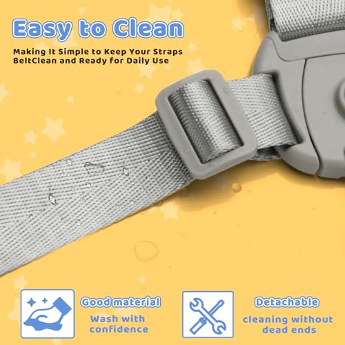 Image of High Chair Straps Replacement Compatible with Graco Highchairs, Replacement Harness Straps for Most 5 Point High Chairs, Adjustable Universal High Chair Belt