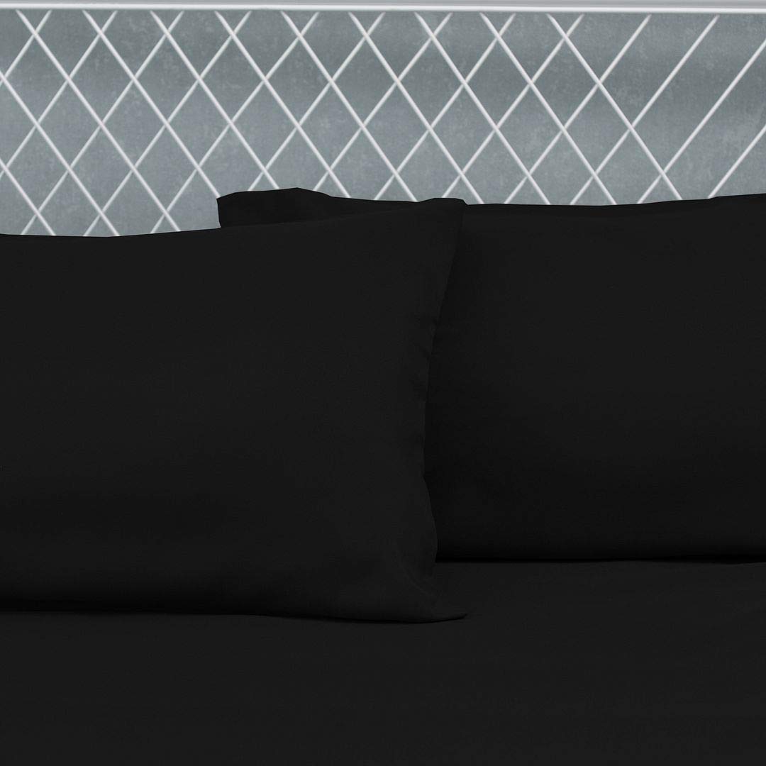 John Aird Black Microfibre Pair Of Pillowcases (Pair Of Pillowcases, )