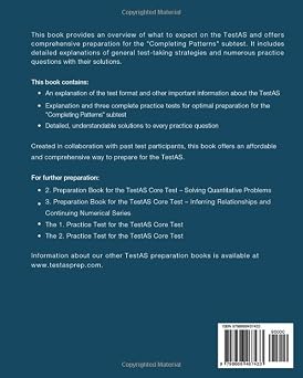 1. Preparation Book for the TestAS Core Test: Guideline for the TestAS and Completing Patterns (Preparation for the TestAS Core Test 2025)