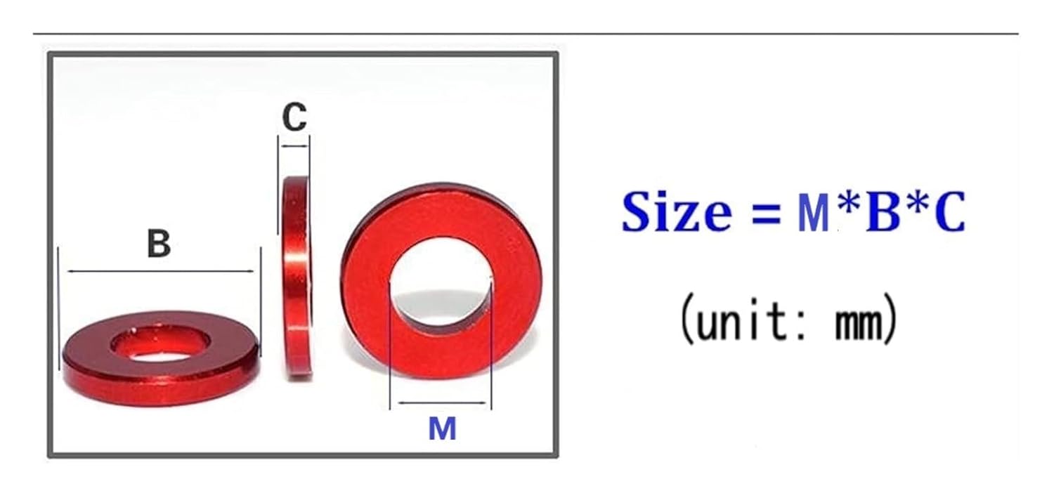 Metal Washers- Inner Diameter Seal Gasket Sealing Ring Thin Sheet Red CopperScrew Oil Drain Washer(22x30x2)