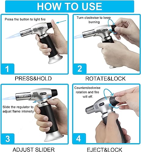 Sondiko MIHUX Butane Torch S400, Refillable Kitchen Torch Lighter thumb #1