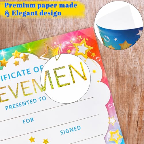 Certificate Paper for Kids, Gold Star Preschool Diploma Certificates for Printing, 30 pack Kindergarten Certificate of Achievement Award Certificate Paper for Students, 8.5x11’