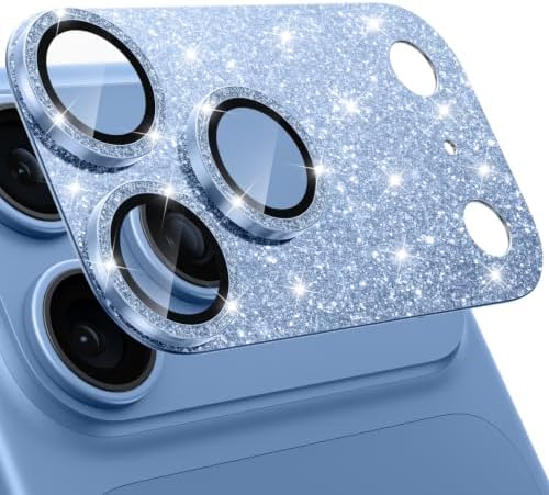WSKEN für iPhone 18 Pro Kameraschutz Matte 9H Kratzfest | Kamera Metallplatte Displayschutz Folie Militär-Sicherheitsglas,Anti-Fingerabdruck,Handyhülle Freundlich,Flash Blau