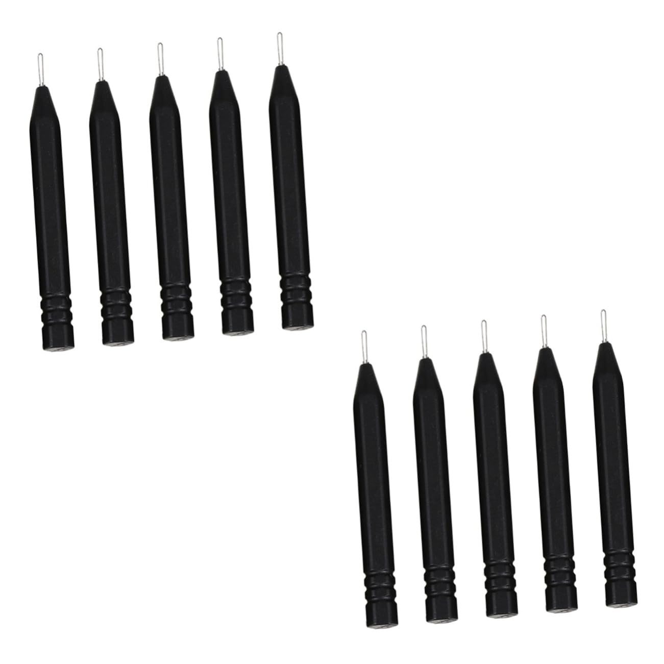 SEWOART 2sets Abs Steel Material Cleaning Rod for Earmould Cleaning Earwax Removal Tools 5pcs*2