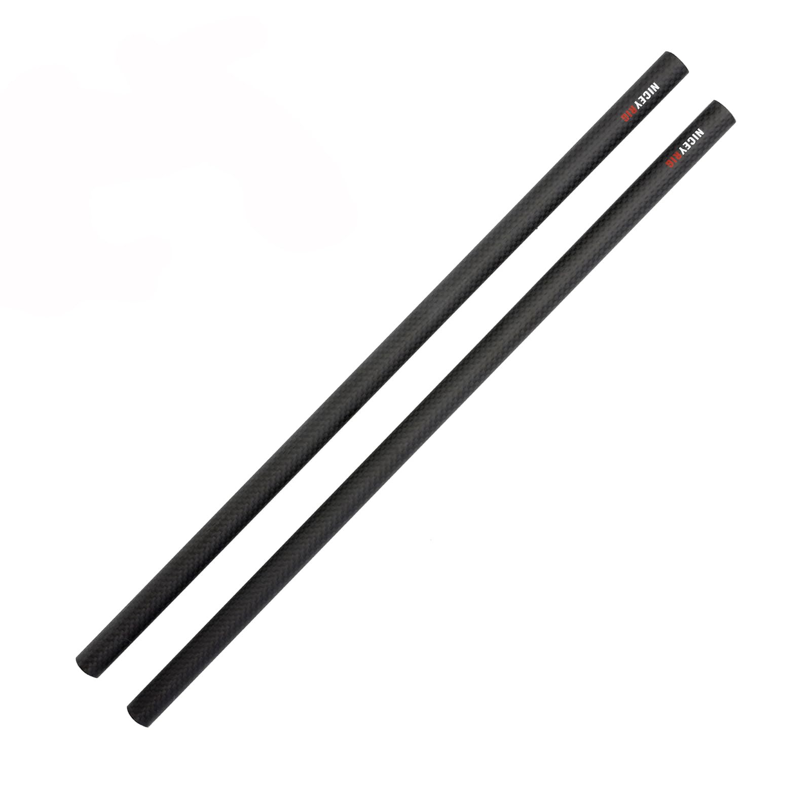 15mm Carbon Fiber Rods,NICEYRIG 15 mm Kohlefaser-Stangen, 40 cm, 15 mm Stangenschienen-Stützsystem, DSLR-Schulter-Rig, Kamerastabilisatorkäfig, Matte Box, Grundplatte