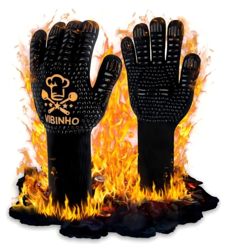 VIBINHO Guanti da Barbecue, Guanti Cucina Resistenti al Calore Fino a...