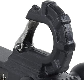 Trailer Hitch 864011L Tri Ball Mount with Hook, Tactical Tow Hook, Fits 2 inch Hitch Receiver, Secure with Self-Lock Latch, Matt Black, 5/8 Inch Hitch Lock Included…