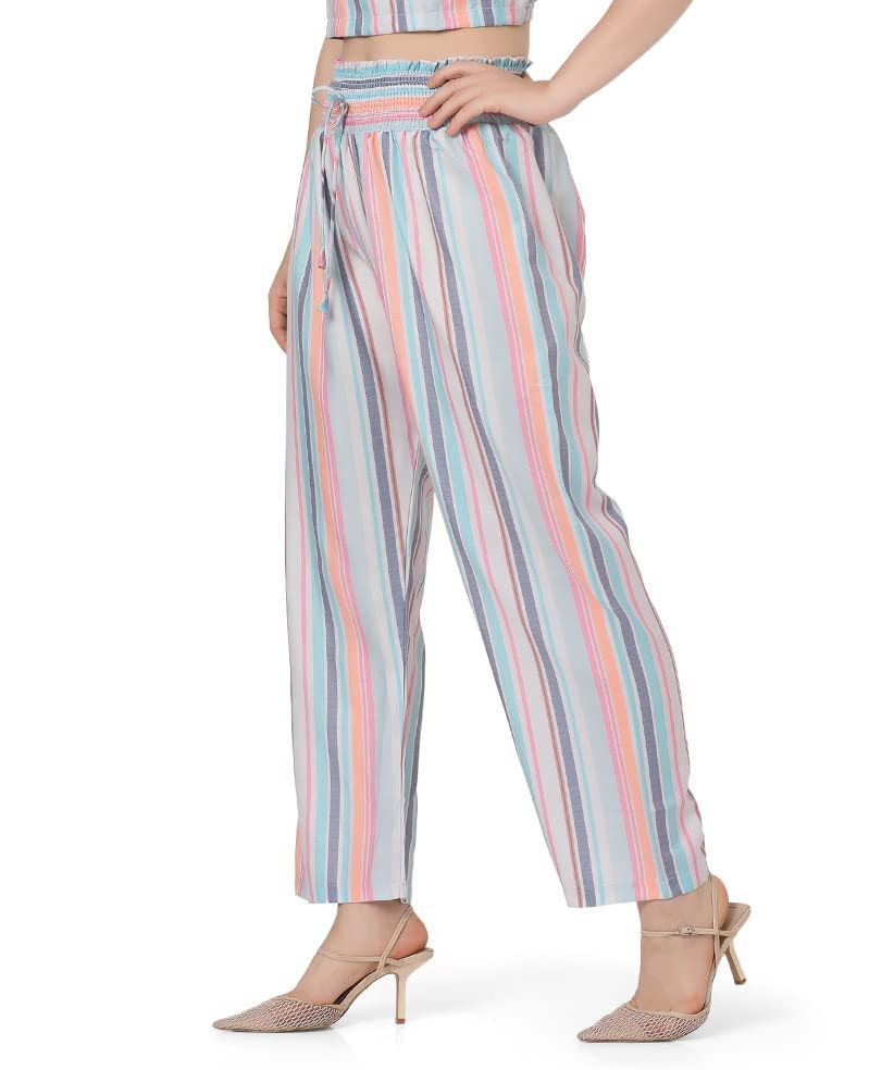 Image of Leriya Fashion Women's Mix Cotton & Rayon Pants Stretchy Work Slacks Business Casual Office Straight Leg /Regular Fit Trouser Pant