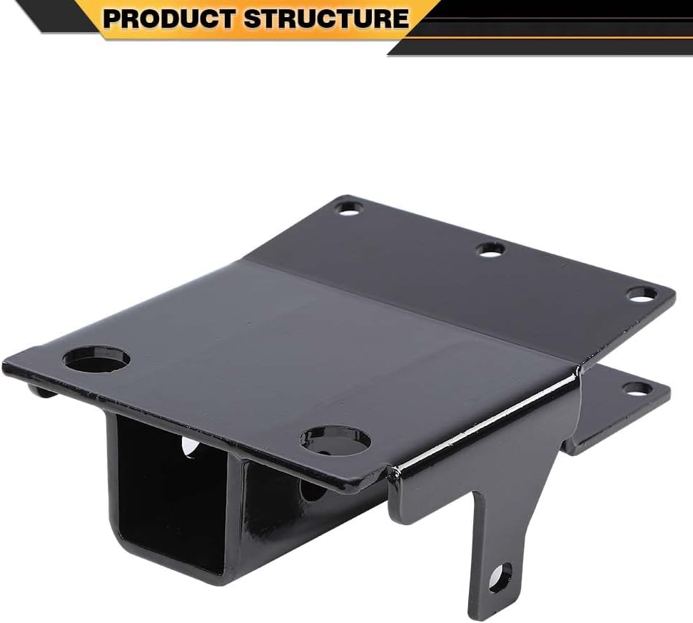 CNNELL Rear Trailer Hitch Mount Bracket for 2'' Receiver Compatible with 2005-2016 Kawasaki Mule 600 610/Compatible with Kawasaki Mule SX 2017-2023