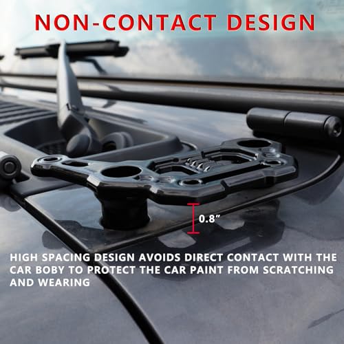 Image of JL Dual Light Bar Mount Brackets CNC A-Pillar Offroad LED Hood Pod Fog Lamp Mounting Stand Ditch Light Cowl Holder,2PCS Black Aluminum Alloy Mounts for Wrangler JL JLU 4xe Gladiator JT Accessories