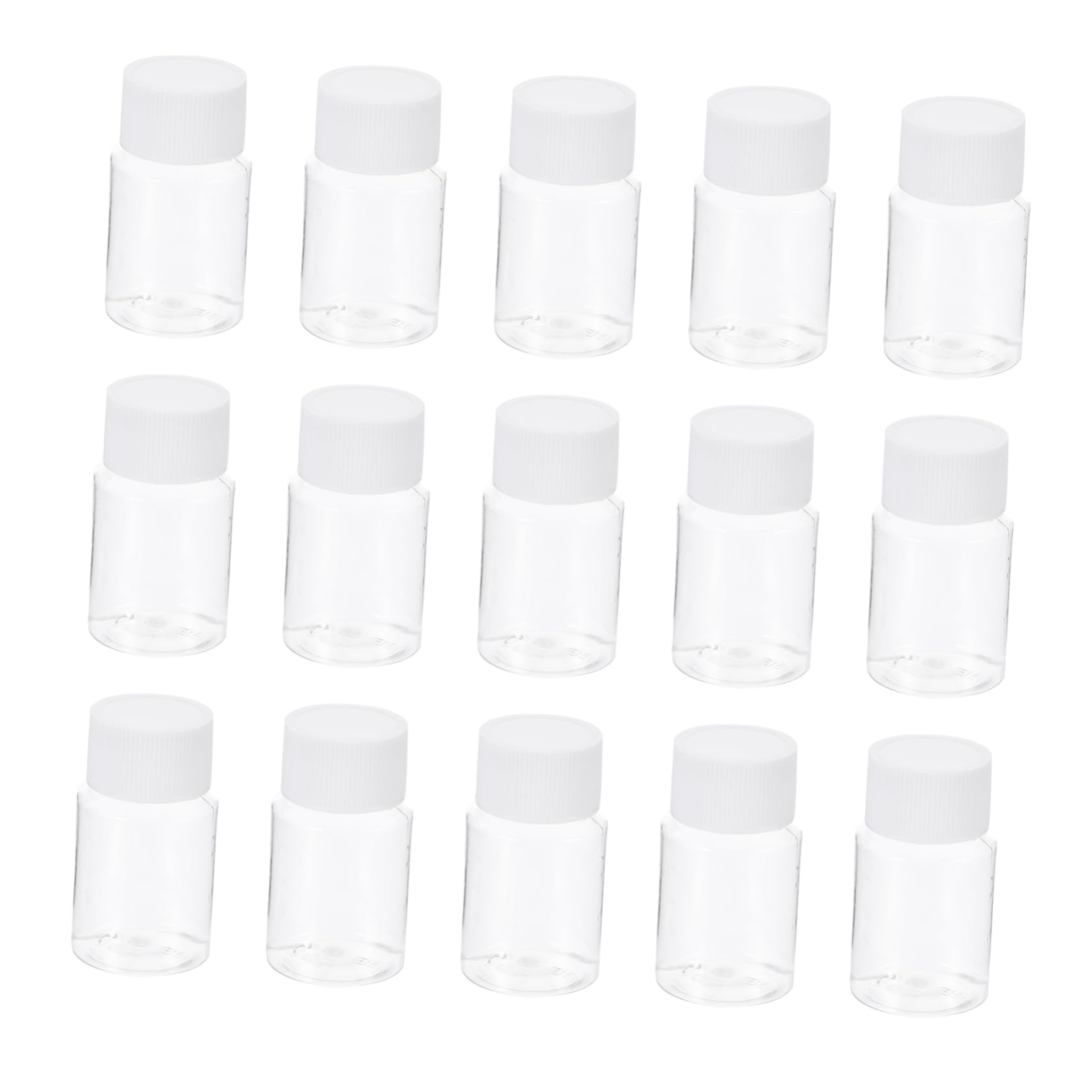 TIDTALEO 35Pcs Bottles with Lids Plastic Sampling Vials for Laboratory Use Leak Design Easy to Clean and Refill for Specimen Storage and Organization