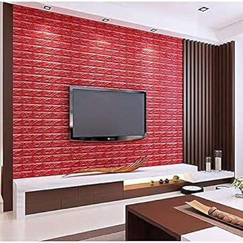 Saffron Decor 3D Brick Foam Ceiling Wallpaper for Bedroom Tiles Panel Stickers for Living Room,self-Adhesive Wall for Home Decoration (27 
