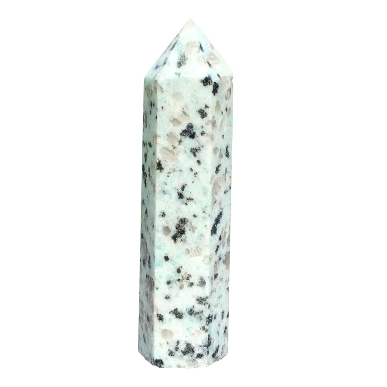 AARTERZZA 3pc White astrophyllite Wand Quartz Crystal Obelisk Point