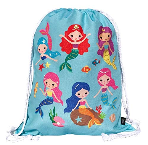 HECKBO Mochila niñas con dibujo de sirena - impresa por ambas caras con dibujos coloridos de...