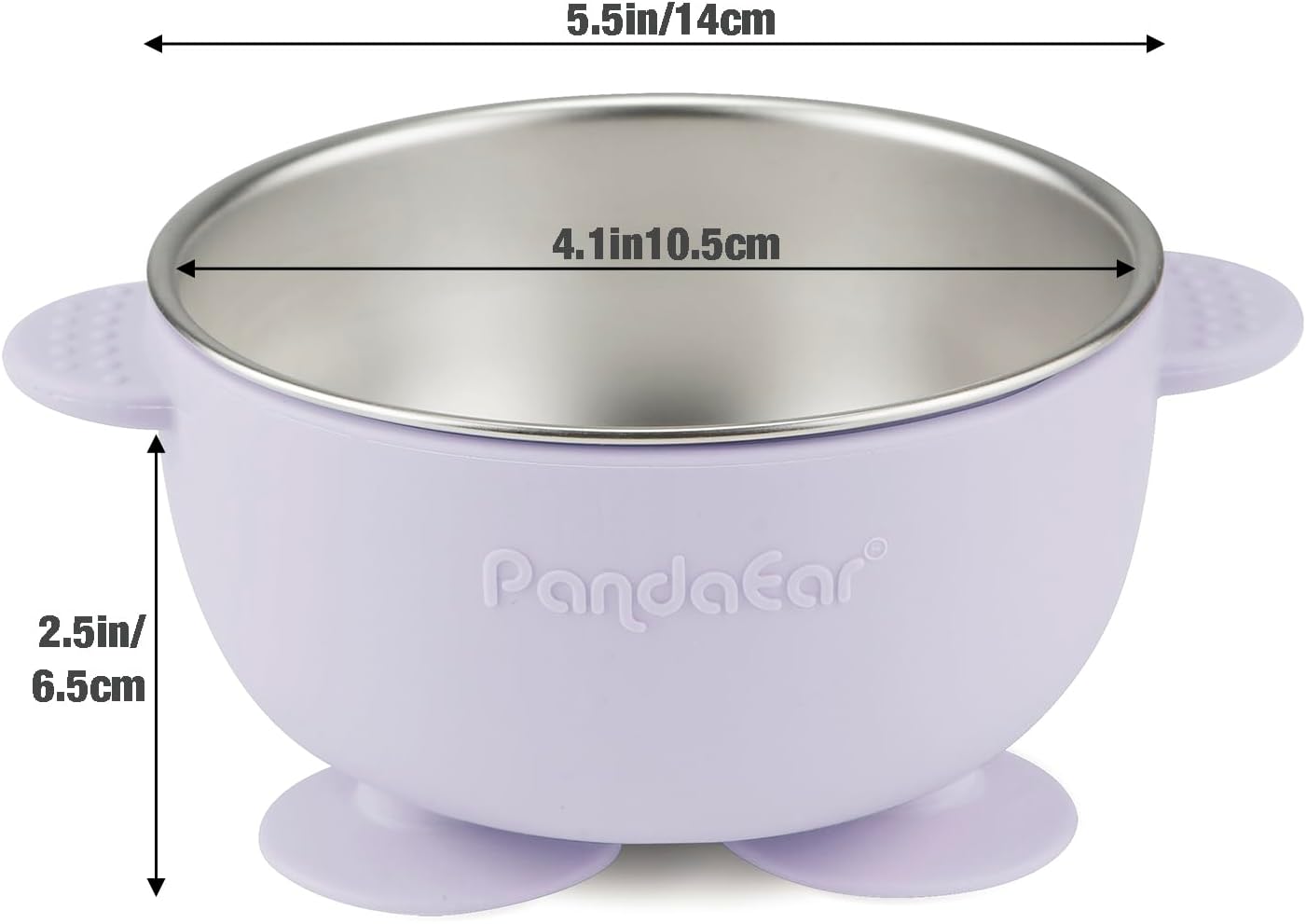 PandaEar 3 Pack Baby Stainless Steel Bowls with Suction, Non-Slip Child Food Bowl with Silicone Sleeve for Kids Toddlers Infants, Extra Strong Base, BPA free - Image 3