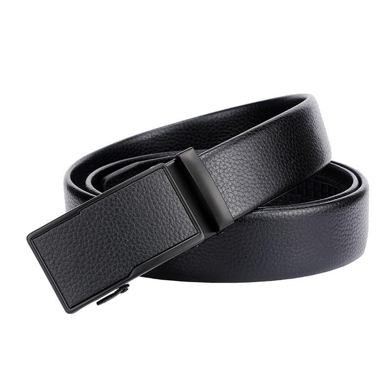 JSEIAJB Men's Belt With Lychee Pattern Scratch Resistant Automatic Buckle Waist Belt3