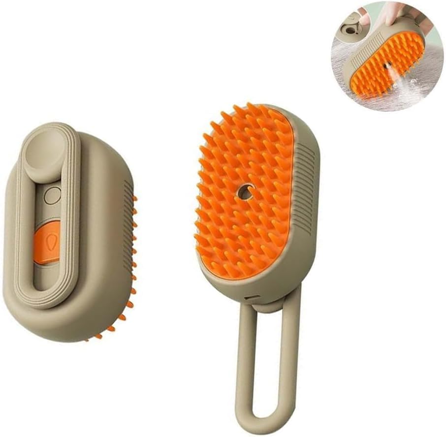 Miniatura 1 de Cepillo de vapor para gatos, herramienta de aseo para mascotas para quitar y limpiar, el mejor cepillo de pelo de gato con agua 3 en 1