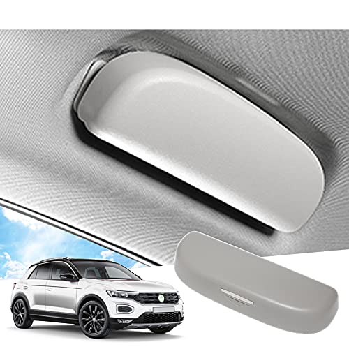 GAFAT Étui à Lunettes de Soleil pour V*W T*ROC/Seat Ateca Seat Leon Cuprα Formentor/Kodiaq Karoq/F-Or-d Focus MK4 Puma (Gris)
