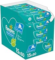 Pampers Baby Wipes Multipack, Fresh Clean, 1200 Count (15 x 80), Baby Essentials for Newborn