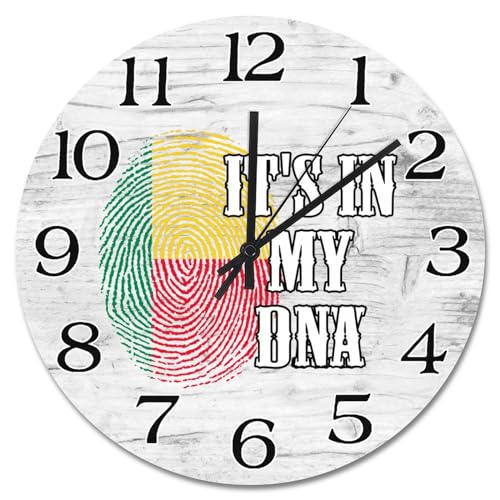 Horloge murale Bénin bois pour décorer un mur vide