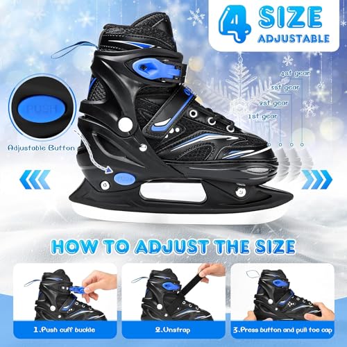 OBENSKY Adjustable Kids Ice Skates