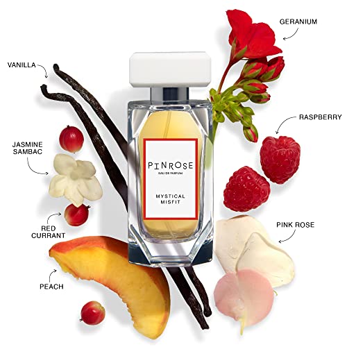 Pinrose Perfumes Mystical Misfit - Eau De Parfum Fragrance Spray For Women - Clean, Vegan, Cruelty-Free, And Hypoallergenic Scent With Essential Oils - Notes Of Red Currant, Pink Rose, Patchouli, Vanilla, Peach, Jasmine And Musk #TOP2