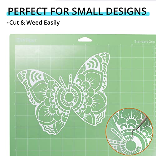 Image of HTVRONT Heat Transfer Vinyl Rolls - 2 Rolls 12 inch x 20ft White Iron on Vinyl for Shirts, White HTV for All Cutting Machines - Easy to Cut & Weed for Craft Heat Transfer Design