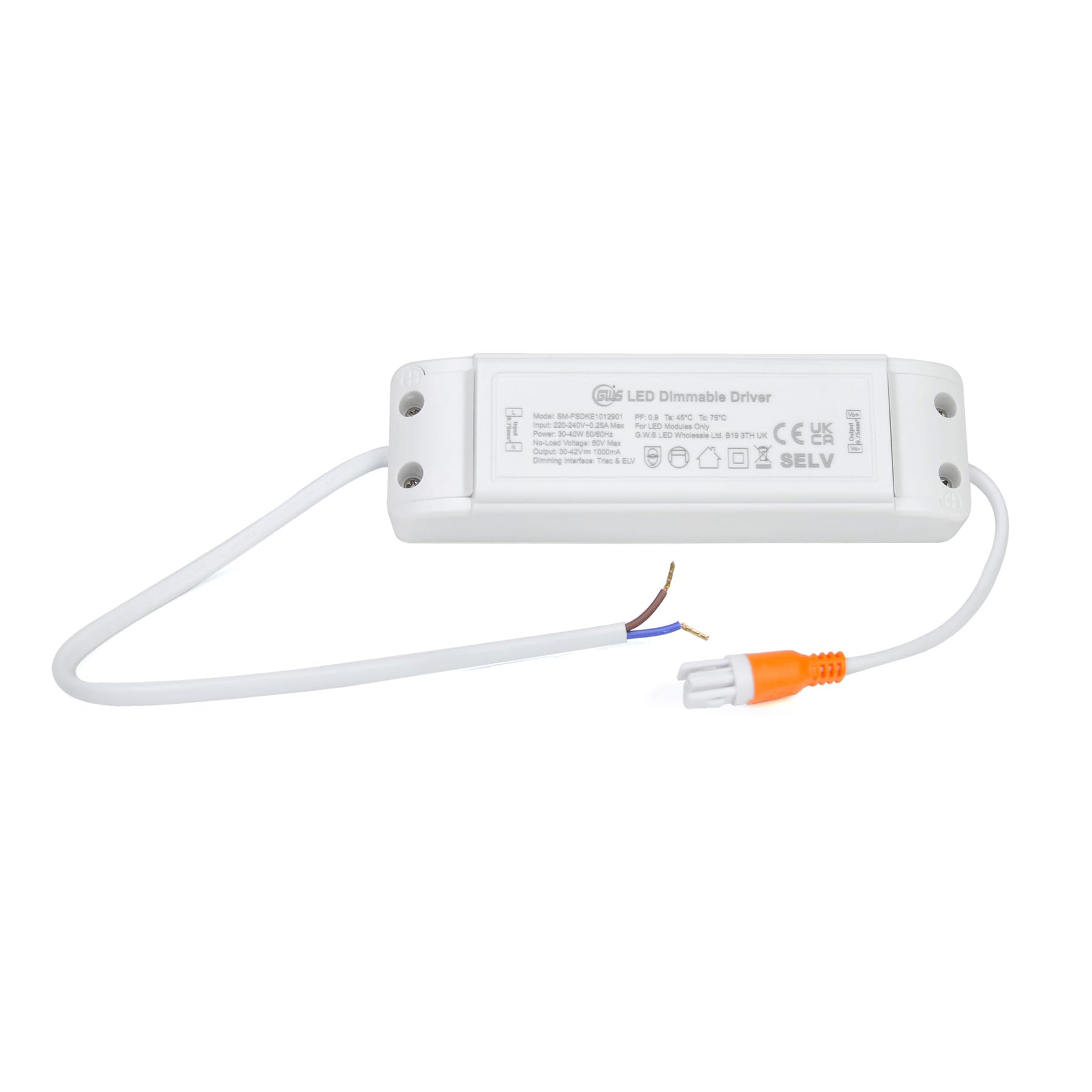 G.W.S® Triac Constant Current LED Dimmable Driver, 30-42W DC 30-42V 1000mA, Transformer Power Supply DIY LEDs