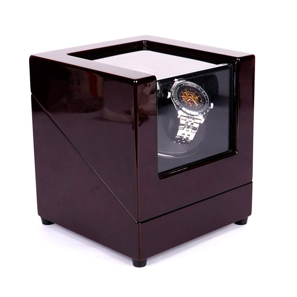 CGCSYZ Automatic Watch Winder for 2 Watches with Display Box Storage Case Quiet Motor 5 Rotation Modes AC Adaptor & Battery Operated (B)