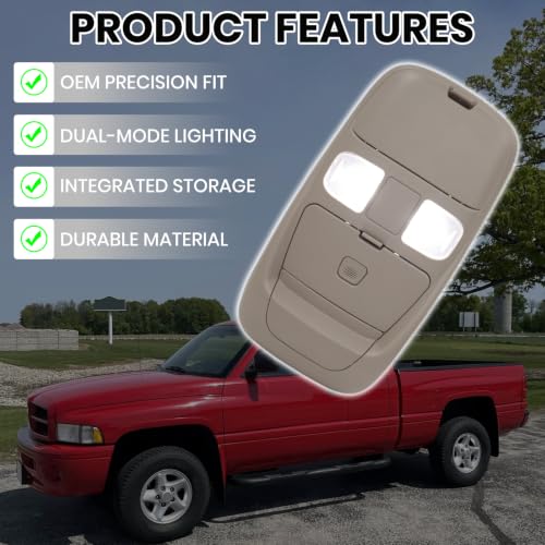 Lámpara LED de luz lectora para consola de techo Dodge Ram 1998-2002 miniatura 7