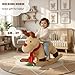 Rocking Horse Baby, Plush Stuffed Rocking Toy for 1-3 Year Old Toddlers, Wooden Reindeer-Shaped Rocking Toy, Apricot Reindeer