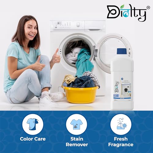 Image of Diolty 1L Liquid Laundry Detergent Fresh Fragrance | Concentrated Bio-Enzyme Stain Remover | HE Front Load Top Load Safe | ColorSafe Fabric Protector | 20+ Washes Family Value Pack