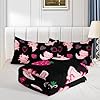 UEVBF Cute Axolotl Bedding Set Twin Size,Pink Axolotl Strawberry Printed Comforter Sets Aesthetic Bedding for Kids Girls,Beach Coastal Animal Themed Comforter Sets with 2 Pillowcases. #3
