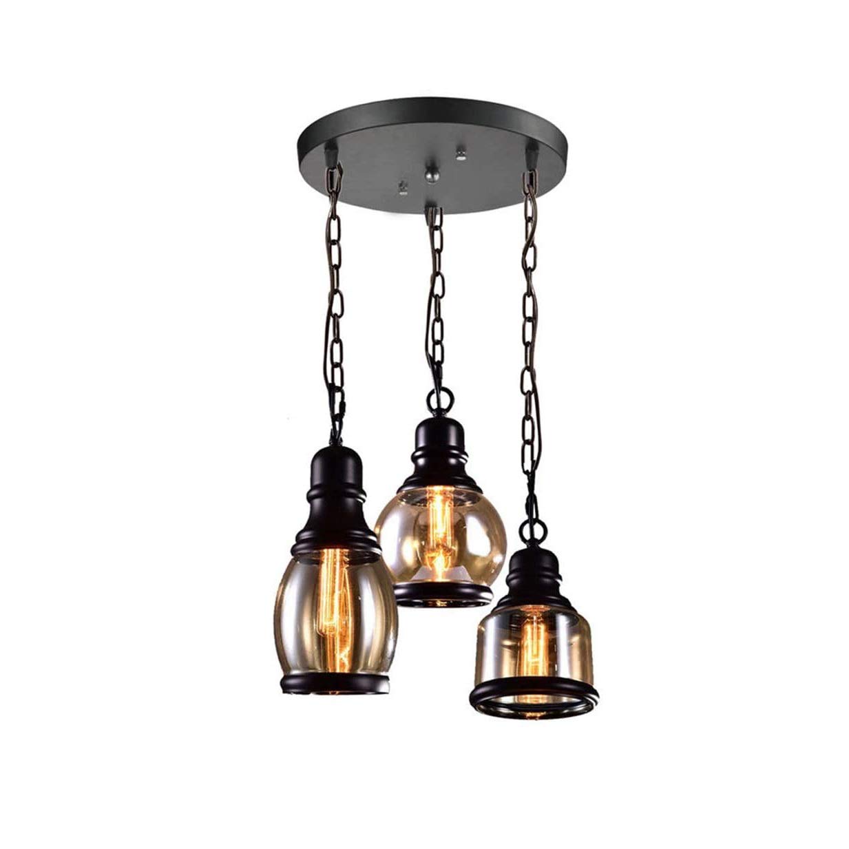 LEOSHI Cafetería Lámparas de Cristal Estilo Industrial Retro Luces LED Lámparas de Loft Minimalistas Rurales Sala de Estar Restaurante Bar Tienda de Ropa Lámparas Made in China