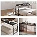 DAPOTUGI Overbed Table with Wheels, Overbed Desk with Adjustable Length and Height, Rolling Over Bed Desk, King Queen Over The Bed Table on Wheels, Heavy Duty Laptop Table for Hospital and Home