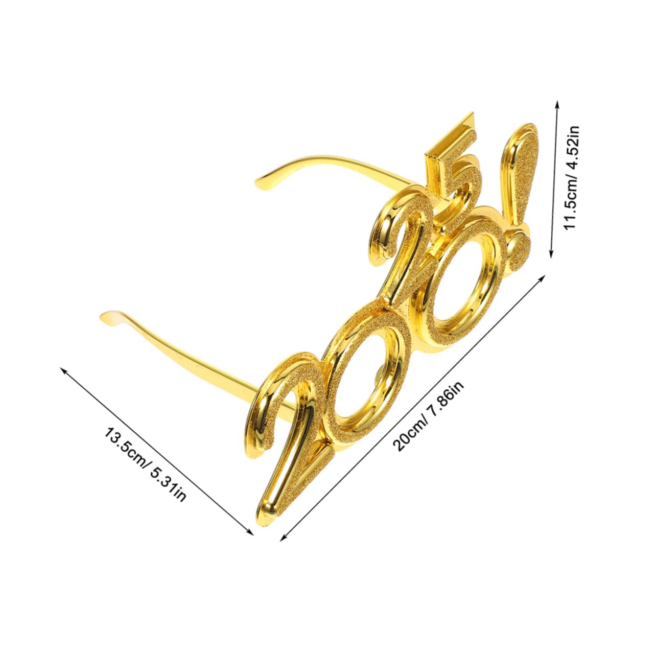 KOMBIUDA Funny Year Party Glasses 2025 Number Eyewear Round Black Happy New Year Decorations