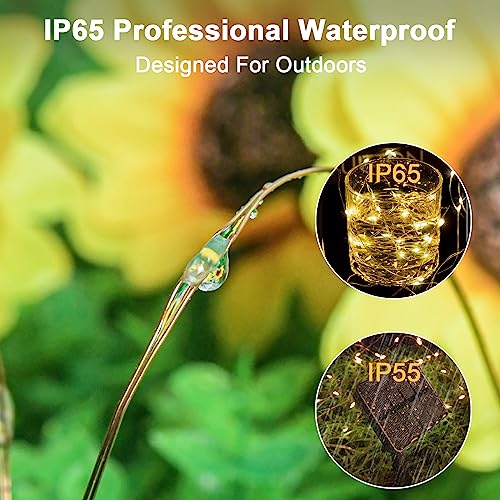 FFZZKJ Solar Lights Outdoor Garden Waterproof Total 240LED 12Mx2 Pack Outdoor Solar Lights for Garden Patio Balcony Terrace Veranda Tree - Image 3