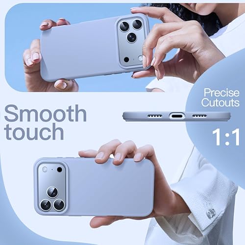 Image of Silicone Case for iPhone 17 Pro Max 6.9-Inch, Silky-Soft Touch Full-Body Protective Phone Case, Shockproof Back Cover for iPhone 17 Pro Max (Sky Blue)