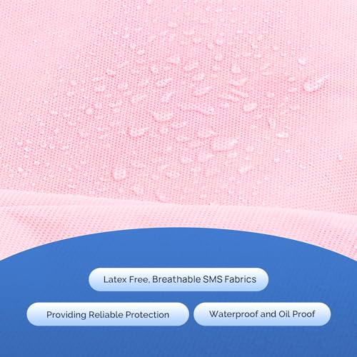 Image of JMU 10-100 Pack Disposable Lab Coats, SMS Disposable Medical Jackets | Disposable Lab Coats for Men and Women, Knit Cuffs Collar, 3 Pockets