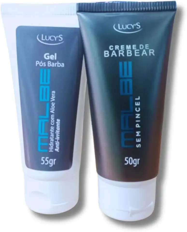 Kit Barba Masculino com Creme de Barbear 50gr e Gel Pós-Barba - Suave e Agradável Perfume - Lucy's