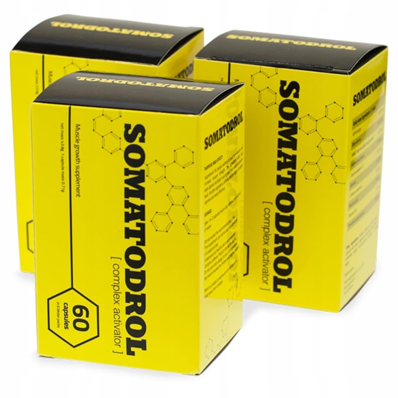 3x Suplement Diety Somatodrol Masa i Siła dla Mięśni