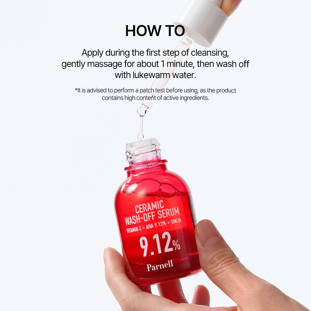 Amazon.com: Parnell AHA 9.12% Omija Ceramic Wash-Off Serum | 1