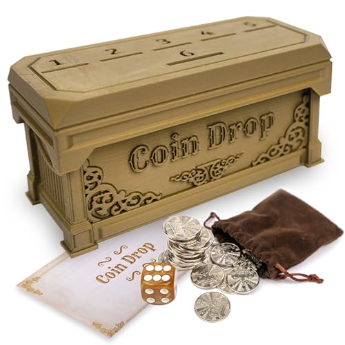 Penny Game con 30 Monedas de Metal y 1 Dado miniatura 1