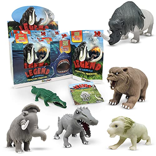 #sbabam s.r.l. Prehistoric Predators Pack 3 Sobres con Diferentes Temas Animales prehistóricos 3D Collection. Legend of Animals