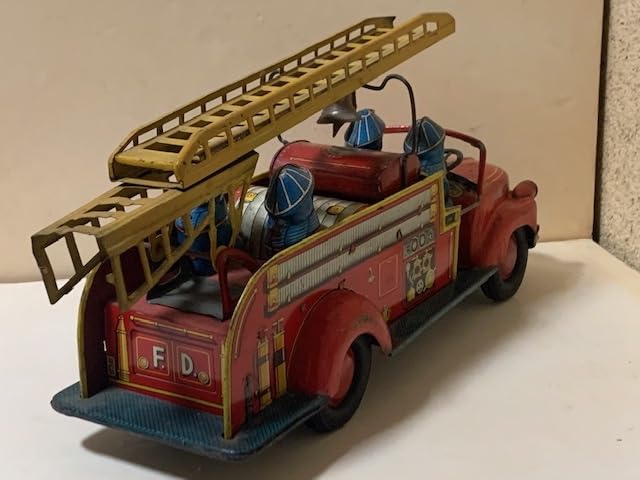 消防車　ブリキ Amazon.co.jp: マルサン ブリキ玩具の消防車 日本製 LARGE