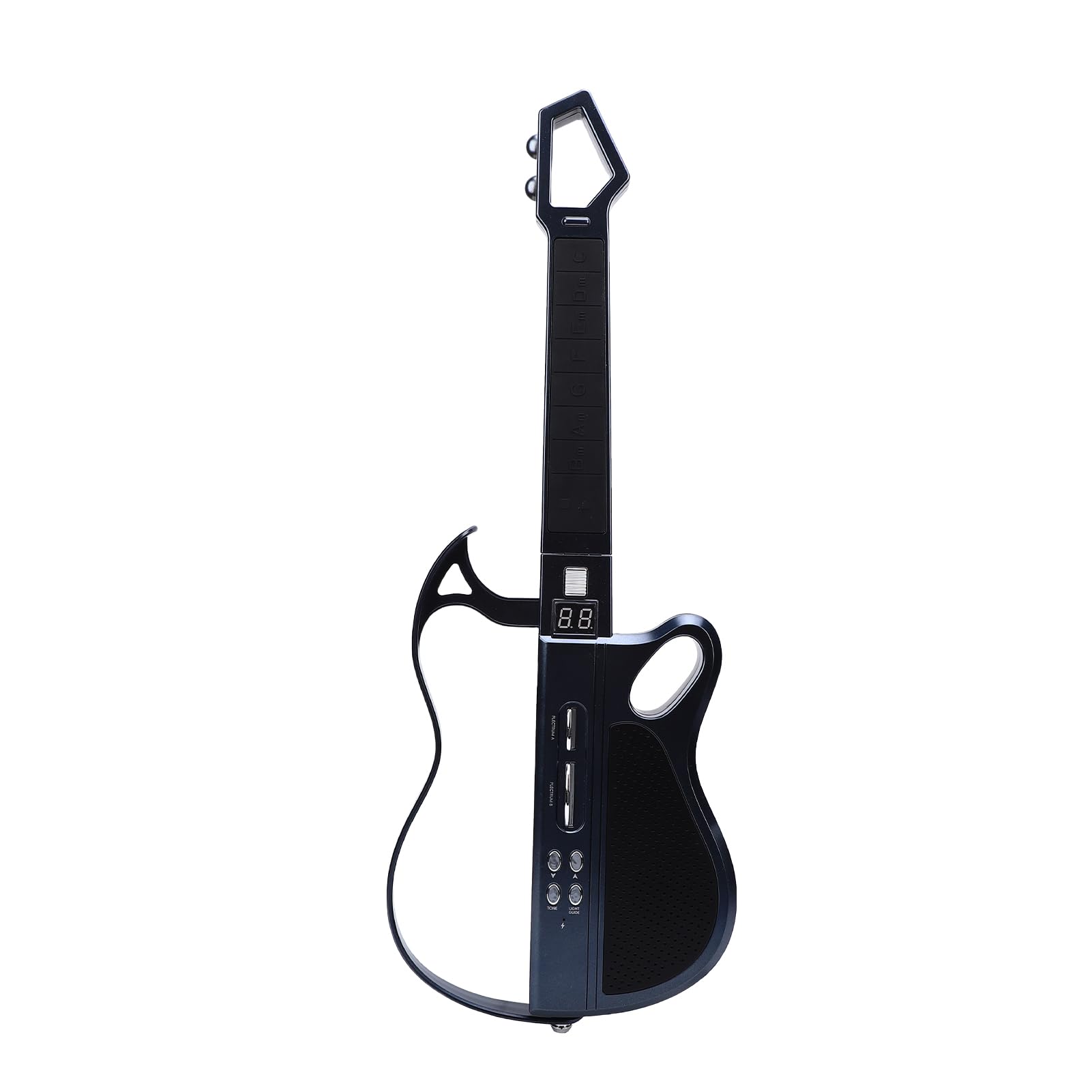 Chitarra Elettrica Giocattolo per Bambini, Guida LED con 7 Opzioni Audio Chitarra Pieghevole Senza Corde, Pieghevole Portatile con Spartiti con Tracolla Inclusa per Ragazzi e Ragazze Dai 3