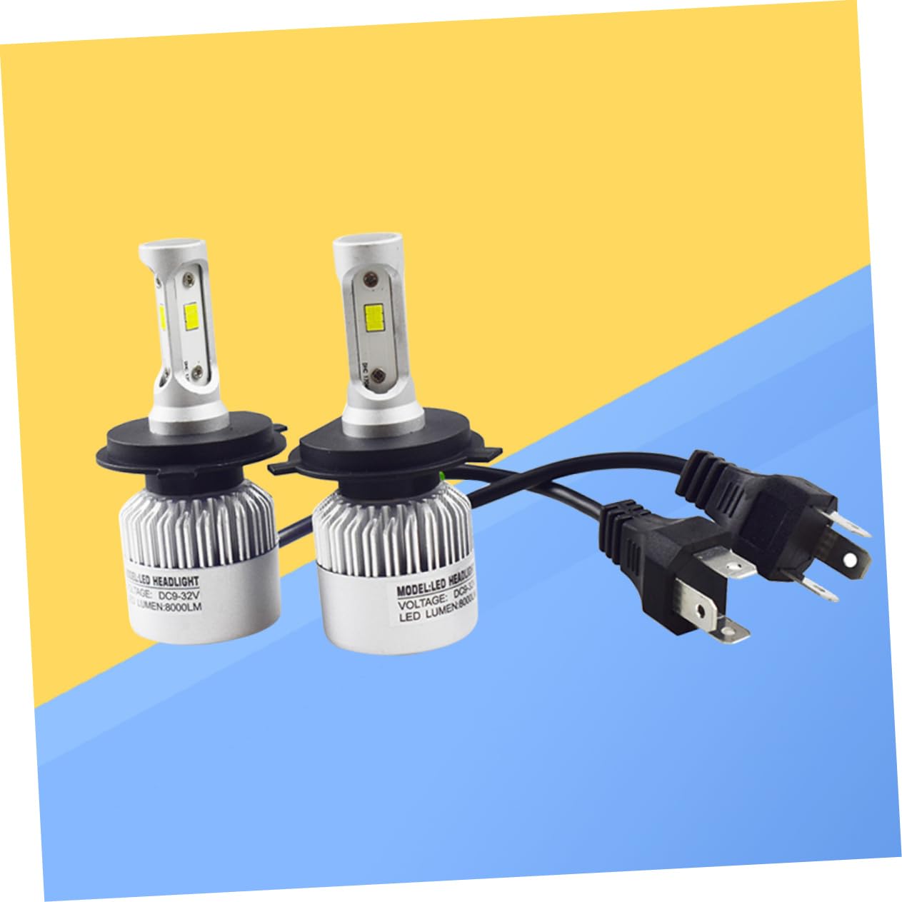 Zerodeko Lampadina LED H4 per Fari Auto, Chip Csp, Alluminio, Design , 2 Pezzi, per Auto e Camion